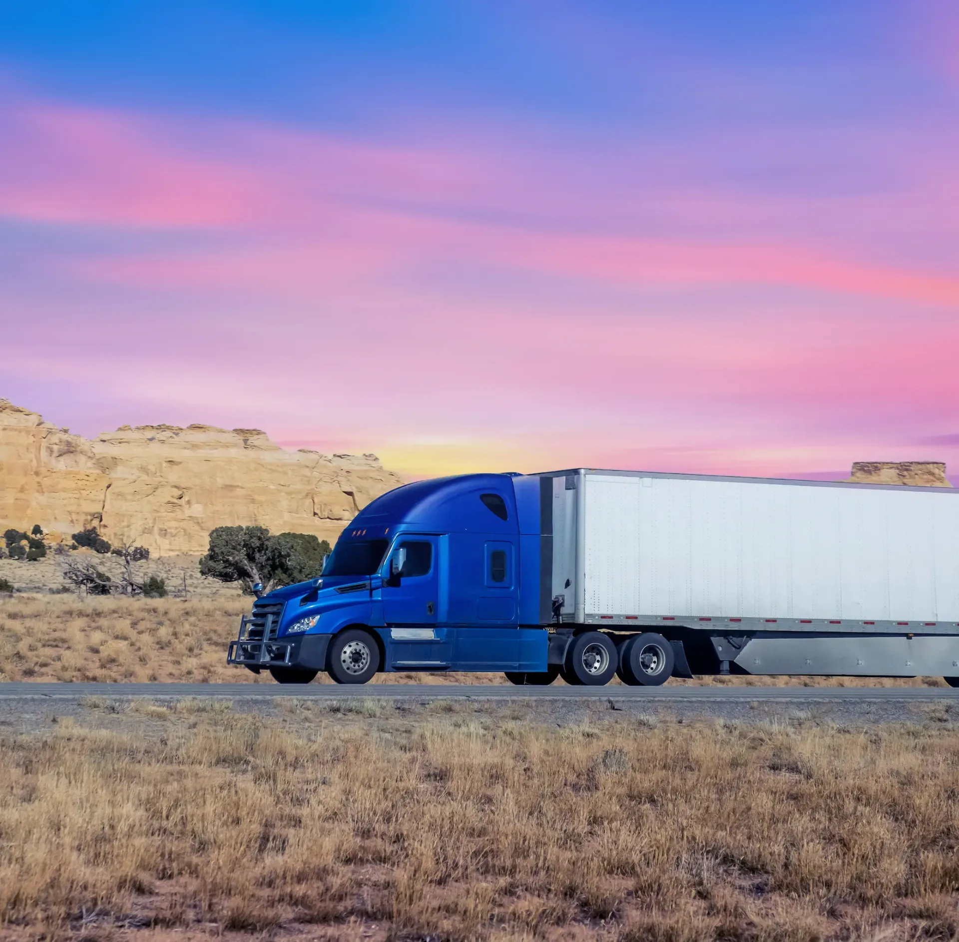 Transportation and carrier truck on the road